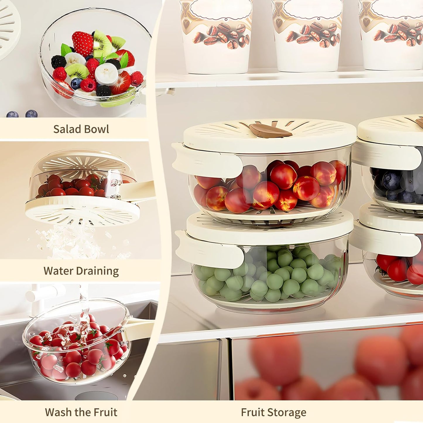 Multi Functional Fruit Drain Basket