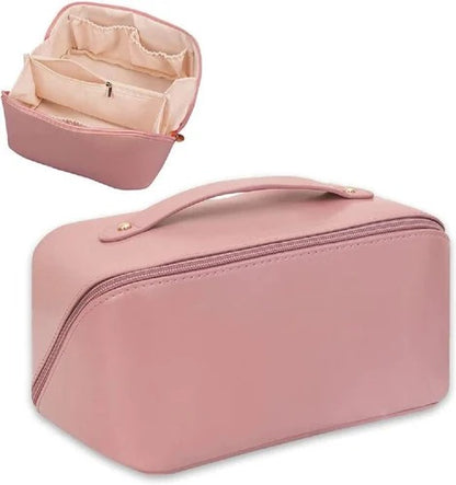 Travel Cosmetic Bag With Handle and Divider