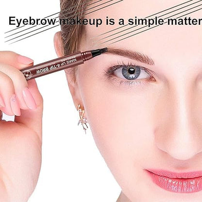 Eyebrow Pen with a 4 Micro-Fork Tip Creates Flawless Natural Looking Brows