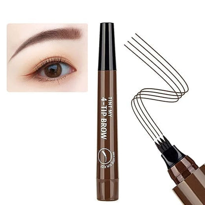 Eyebrow Pen with a 4 Micro-Fork Tip Creates Flawless Natural Looking Brows